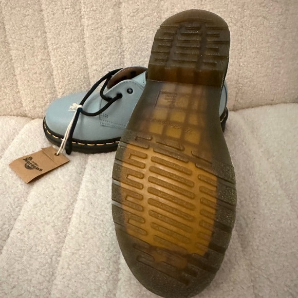 Dr. Martens 1461 Oxford Light Blue Leather Shoes - Picture 3 of 4